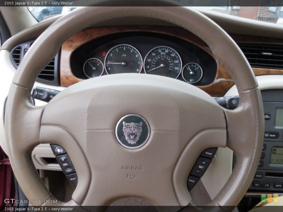 Ivory Interior Steering Wheel for the 2003 Jaguar X-Type 2.5 #79106653