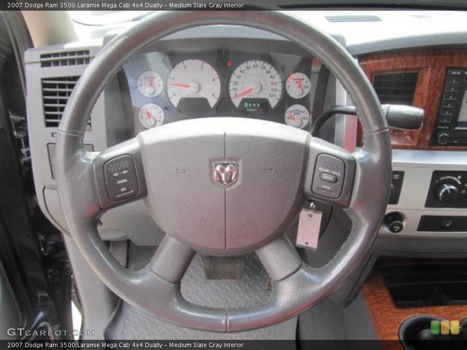 Medium Slate Gray Interior Steering Wheel for the 2007 Dodge Ram 3500 Laramie Mega Cab 4x4 Dually #79107049