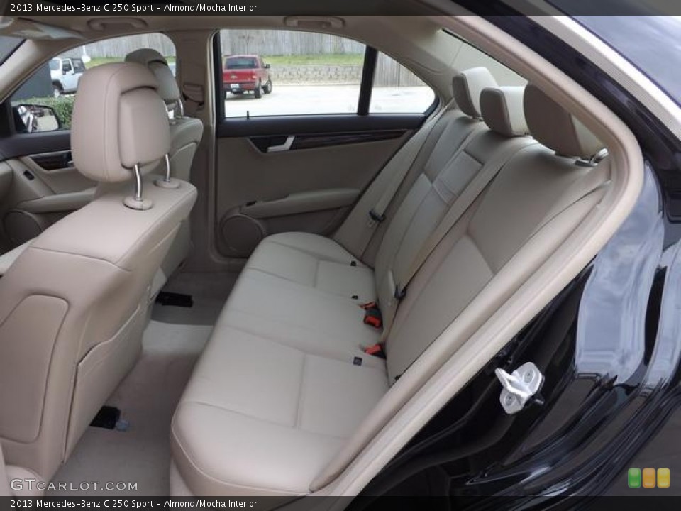 Almond/Mocha Interior Rear Seat for the 2013 Mercedes-Benz C 250 Sport #79108813