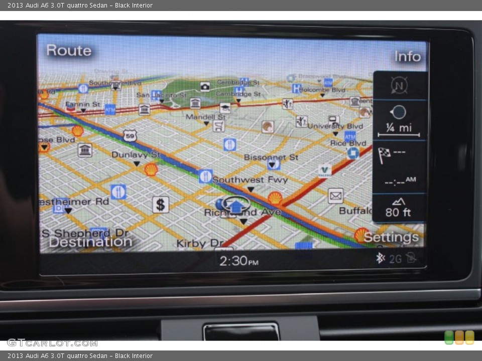 Black Interior Navigation for the 2013 Audi A6 3.0T quattro Sedan #79109740