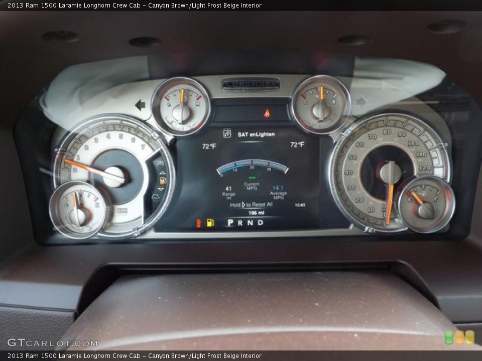 Canyon Brown/Light Frost Beige Interior Gauges for the 2013 Ram 1500 Laramie Longhorn Crew Cab #79113685