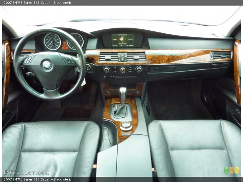 Black Interior Dashboard for the 2007 BMW 5 Series 525i Sedan #79115720
