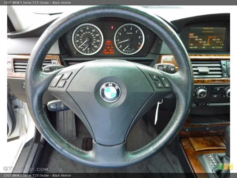 Black Interior Steering Wheel for the 2007 BMW 5 Series 525i Sedan #79115829