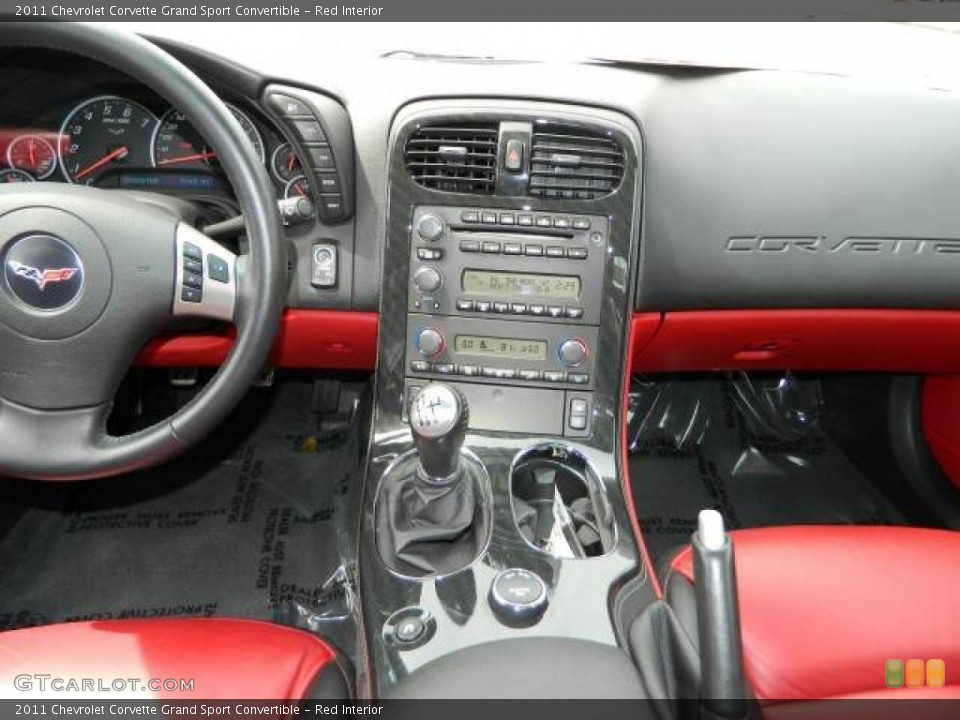 Red Interior Controls for the 2011 Chevrolet Corvette Grand Sport Convertible #79116273