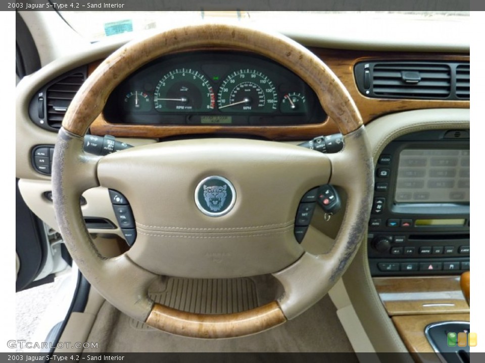 Sand Interior Steering Wheel for the 2003 Jaguar S-Type 4.2 #79116301