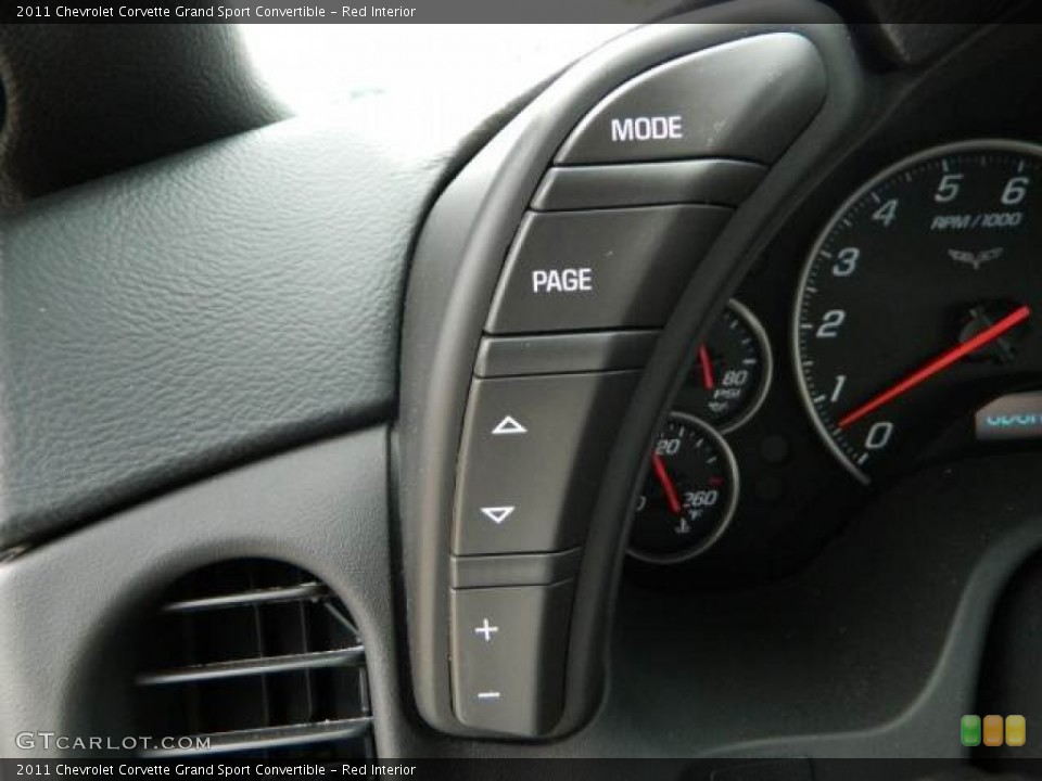 Red Interior Controls for the 2011 Chevrolet Corvette Grand Sport Convertible #79116343