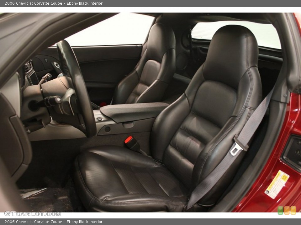 Ebony Black Interior Front Seat for the 2006 Chevrolet Corvette Coupe #79121901