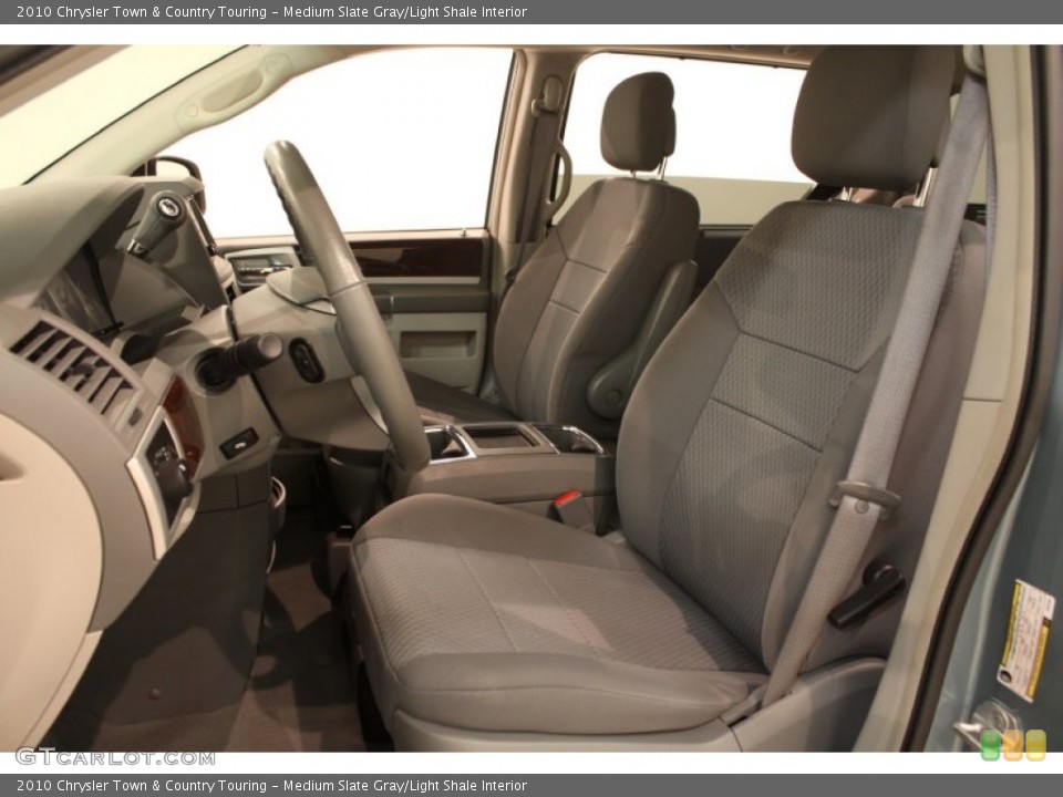 Medium Slate Gray/Light Shale Interior Front Seat for the 2010 Chrysler Town & Country Touring #79122484