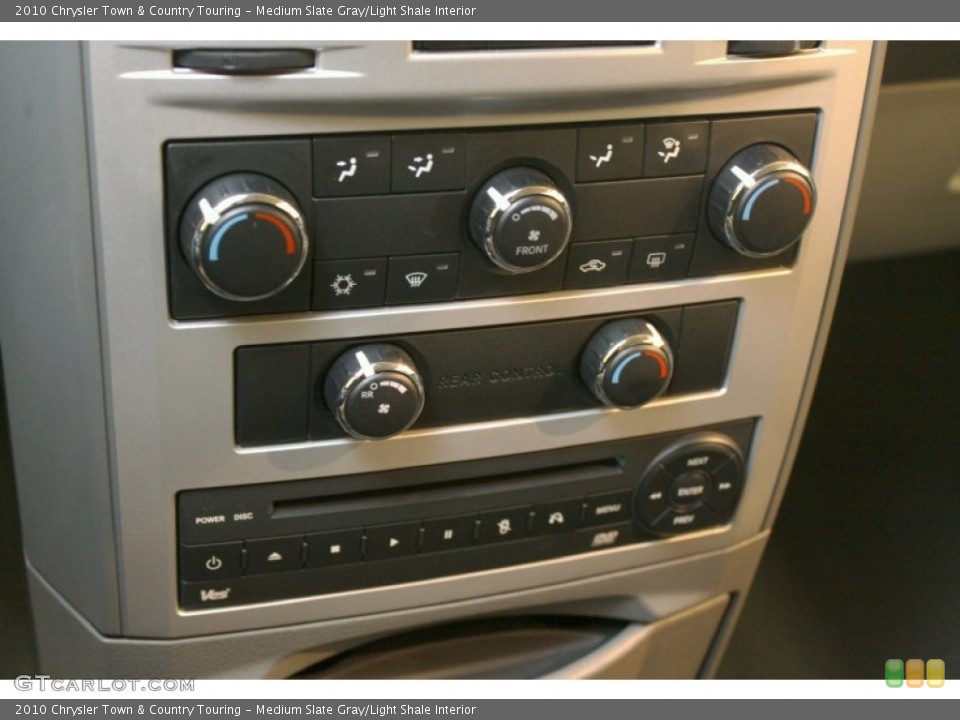 Medium Slate Gray/Light Shale Interior Controls for the 2010 Chrysler Town & Country Touring #79122526
