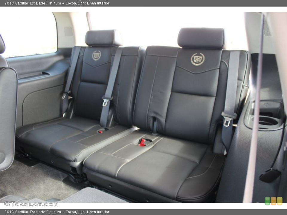 Cocoa/Light Linen Interior Rear Seat for the 2013 Cadillac Escalade Platinum #79124544