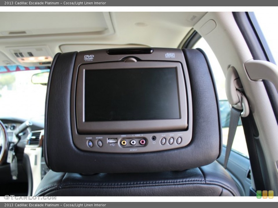 Cocoa/Light Linen Interior Entertainment System for the 2013 Cadillac Escalade Platinum #79124599