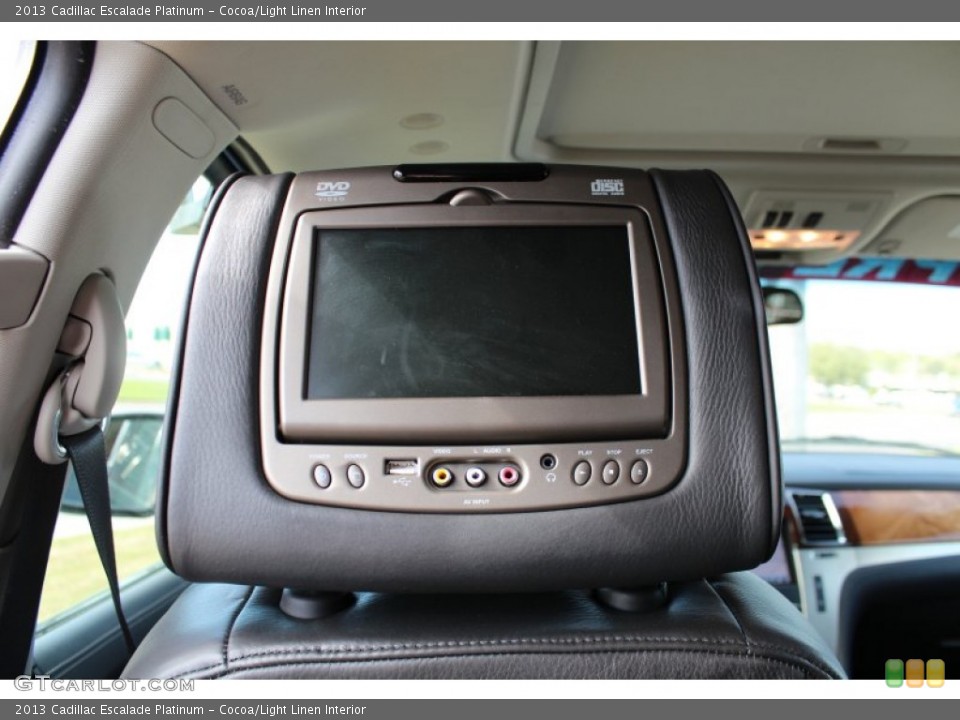Cocoa/Light Linen Interior Entertainment System for the 2013 Cadillac Escalade Platinum #79124608