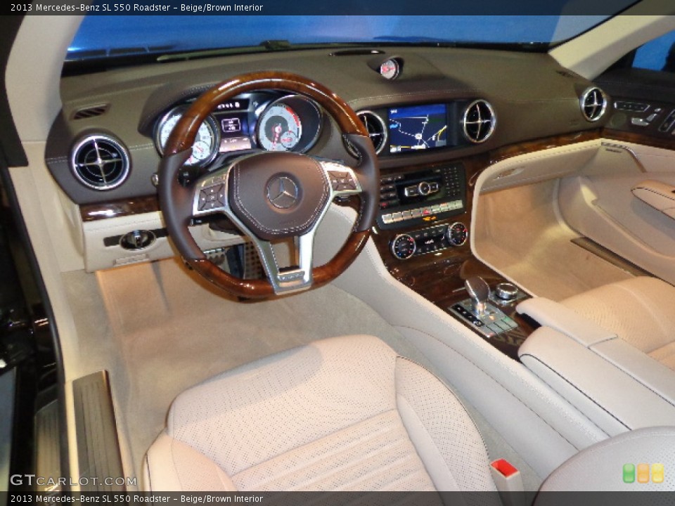Beige/Brown Interior Prime Interior for the 2013 Mercedes-Benz SL 550 Roadster #79128324