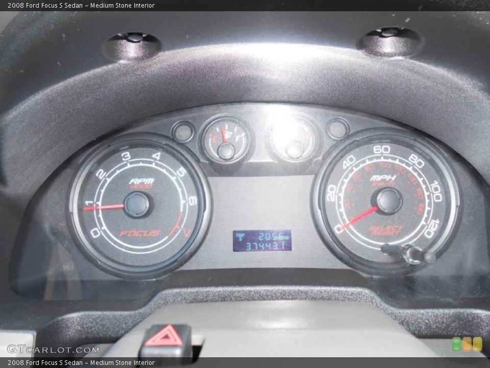 Medium Stone Interior Gauges for the 2008 Ford Focus S Sedan #79131318