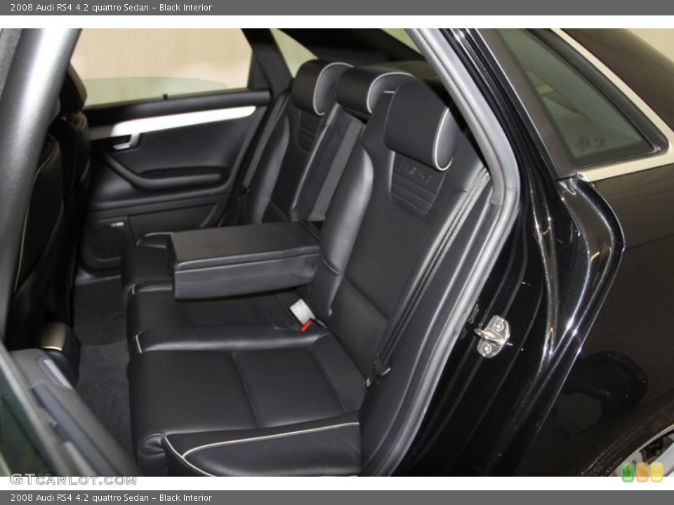 Black Interior Rear Seat for the 2008 Audi RS4 4.2 quattro Sedan #79132449