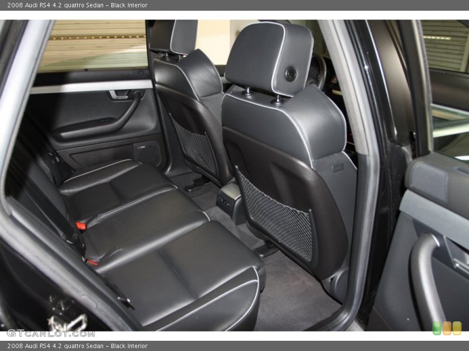 Black Interior Rear Seat for the 2008 Audi RS4 4.2 quattro Sedan #79132821