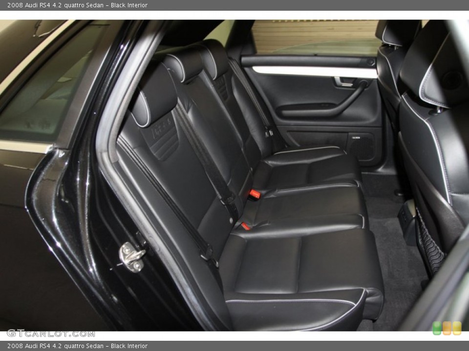 Black Interior Rear Seat for the 2008 Audi RS4 4.2 quattro Sedan #79132839
