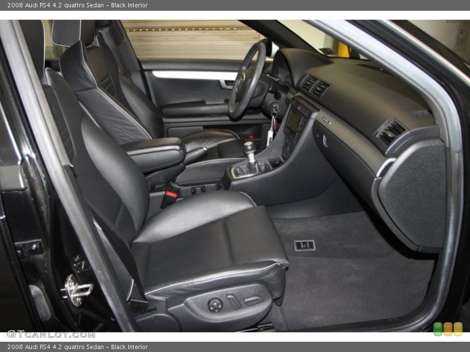 Black Interior Front Seat for the 2008 Audi RS4 4.2 quattro Sedan #79132914