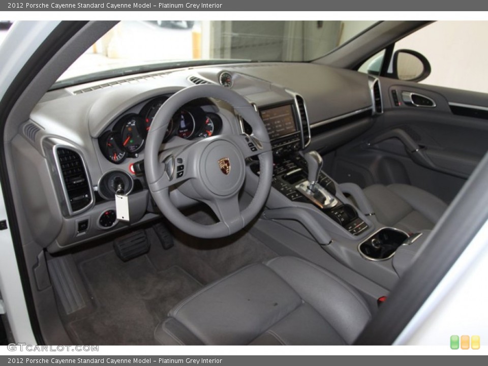 Platinum Grey 2012 Porsche Cayenne Interiors