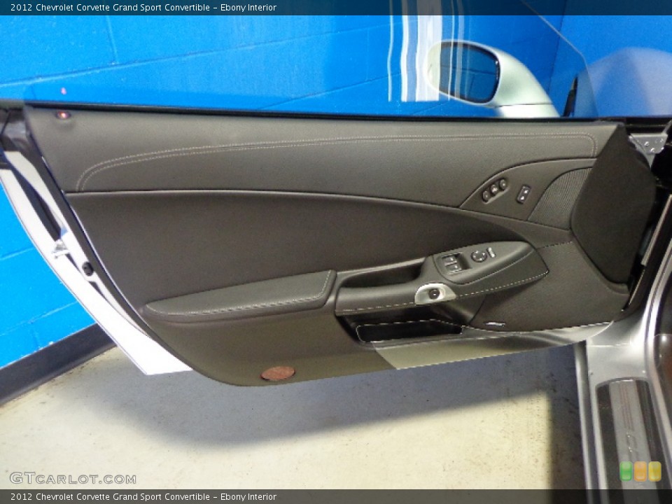 Ebony Interior Door Panel for the 2012 Chevrolet Corvette Grand Sport Convertible #79133589