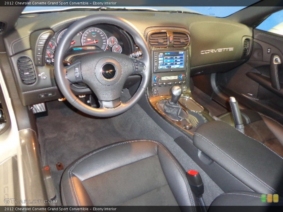 Ebony Interior Photo for the 2012 Chevrolet Corvette Grand Sport Convertible #79133610