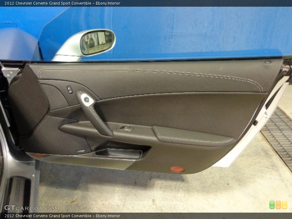 Ebony Interior Door Panel for the 2012 Chevrolet Corvette Grand Sport Convertible #79133721