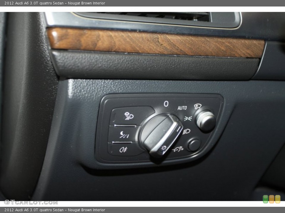 Nougat Brown Interior Controls for the 2012 Audi A6 3.0T quattro Sedan #79134440