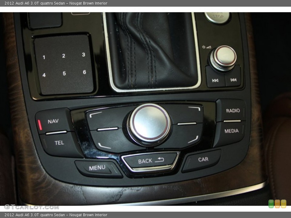 Nougat Brown Interior Controls for the 2012 Audi A6 3.0T quattro Sedan #79134525