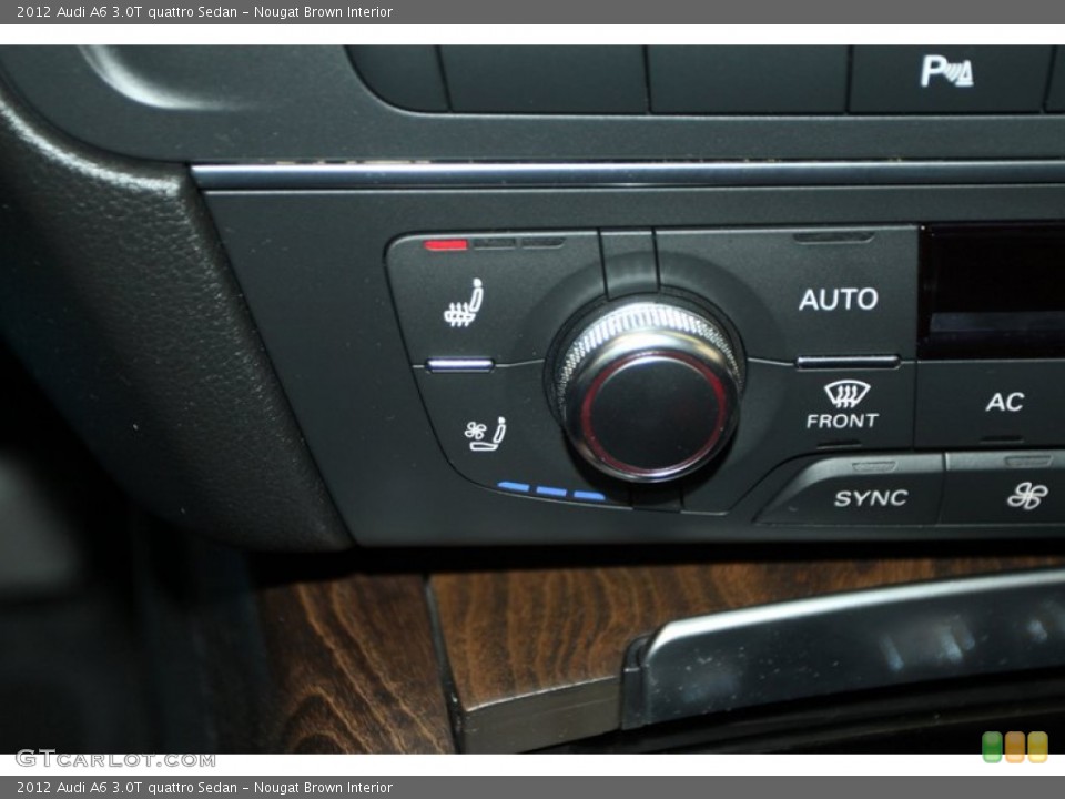 Nougat Brown Interior Controls for the 2012 Audi A6 3.0T quattro Sedan #79134589