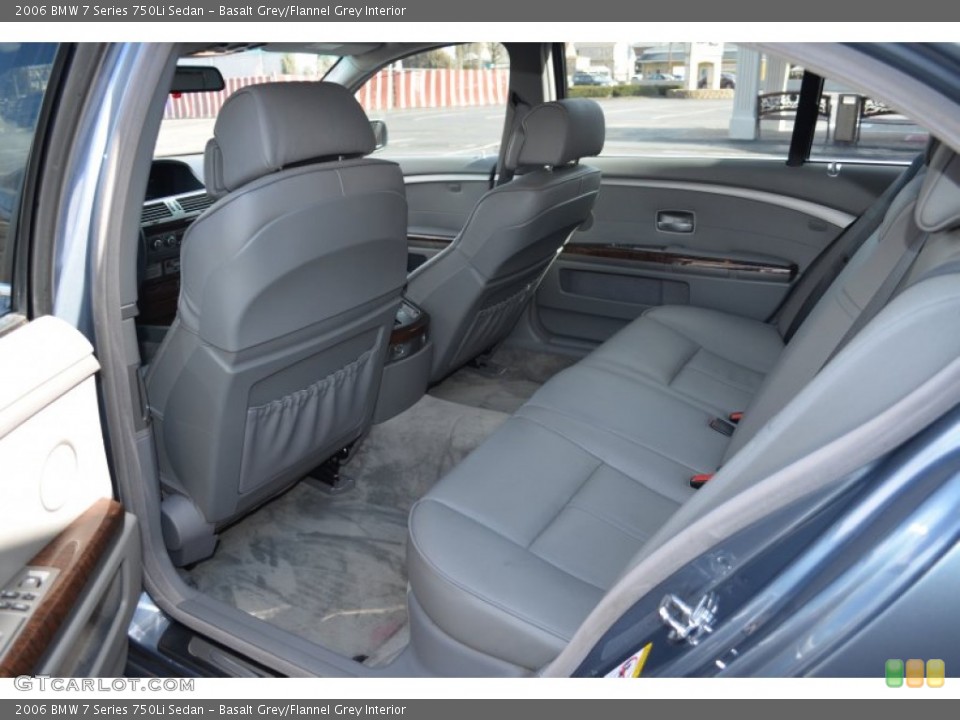 Basalt Grey/Flannel Grey Interior Rear Seat for the 2006 BMW 7 Series 750Li Sedan #79136475