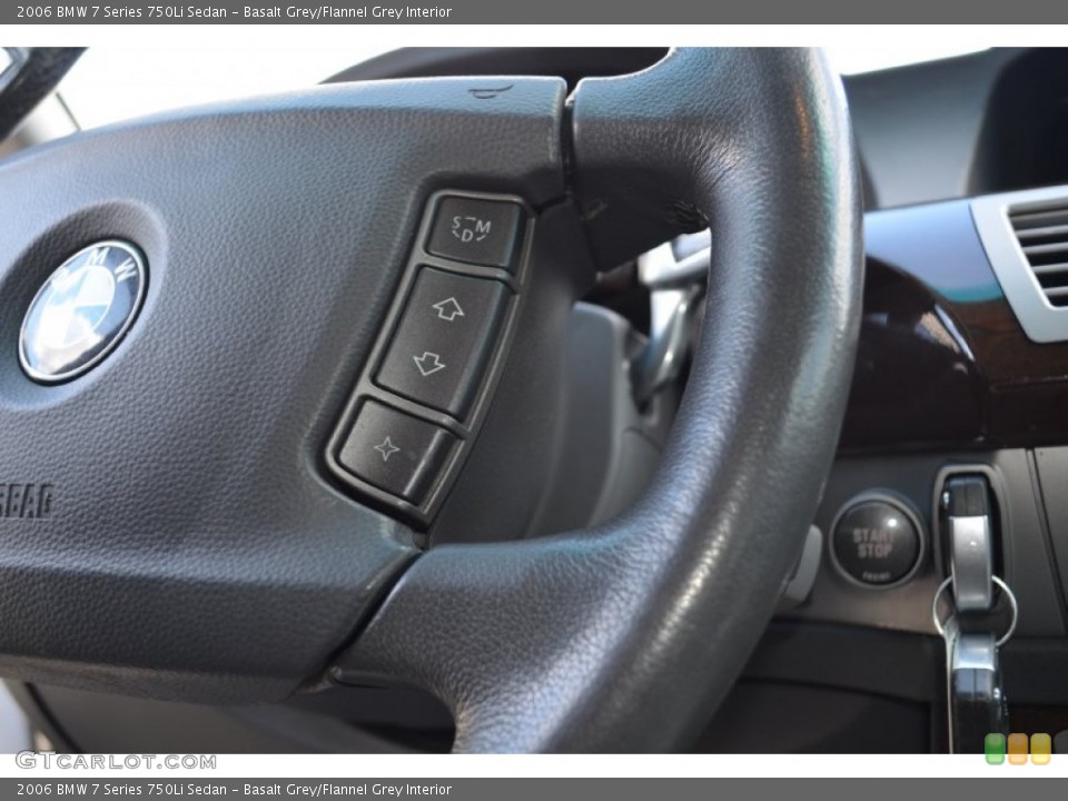 Basalt Grey/Flannel Grey Interior Controls for the 2006 BMW 7 Series 750Li Sedan #79136599