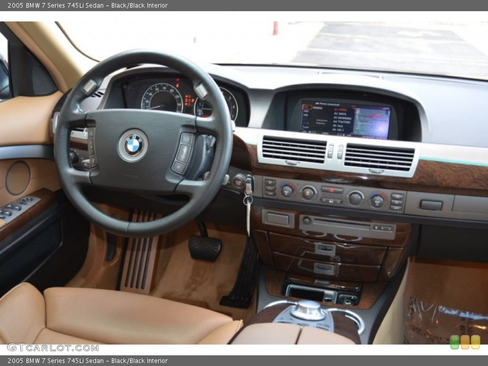 Black/Black Interior Dashboard for the 2005 BMW 7 Series 745Li Sedan #79136905