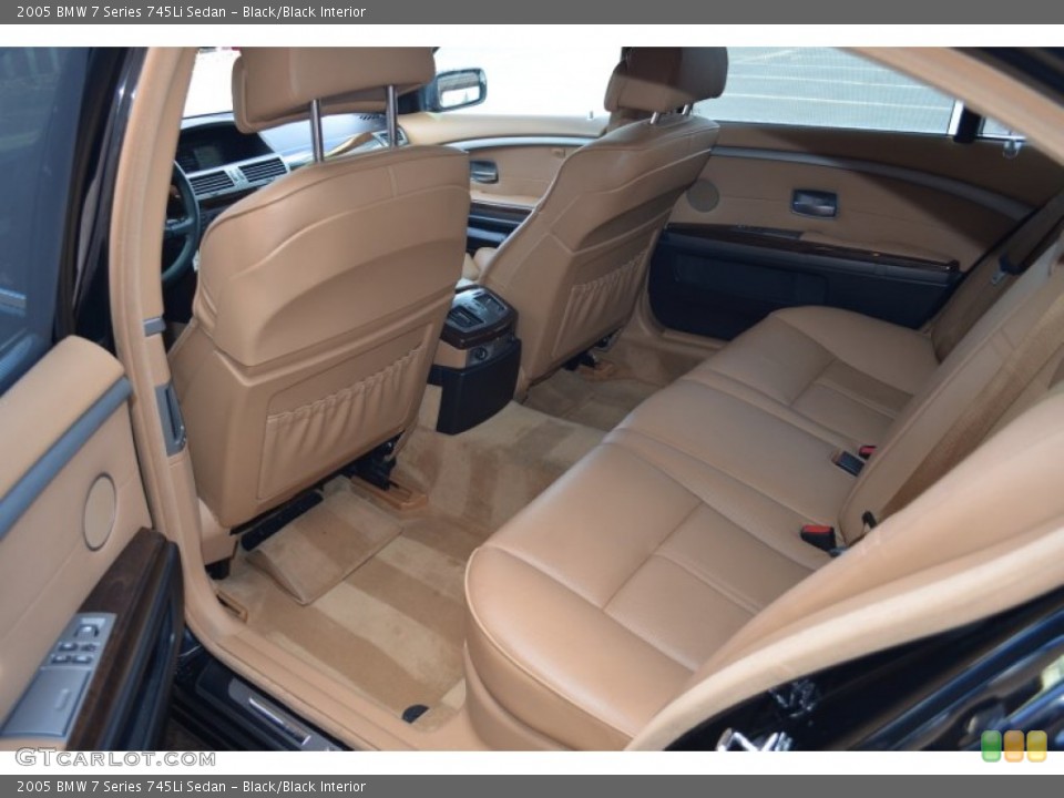 Black/Black Interior Rear Seat for the 2005 BMW 7 Series 745Li Sedan #79136935