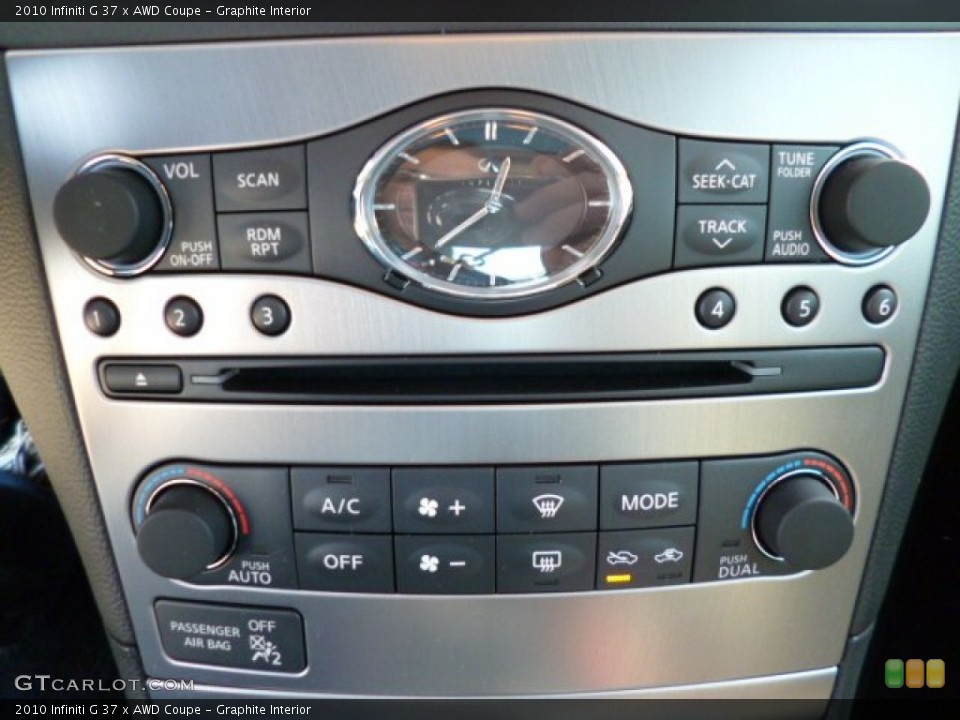 Graphite Interior Controls for the 2010 Infiniti G 37 x AWD Coupe #79137432