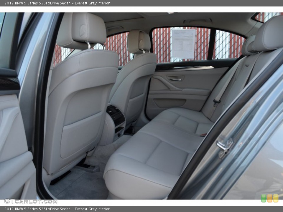 Everest Gray Interior Rear Seat for the 2012 BMW 5 Series 535i xDrive Sedan #79137888