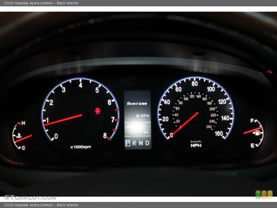 Black Interior Gauges for the 2010 Hyundai Azera Limited #79140675