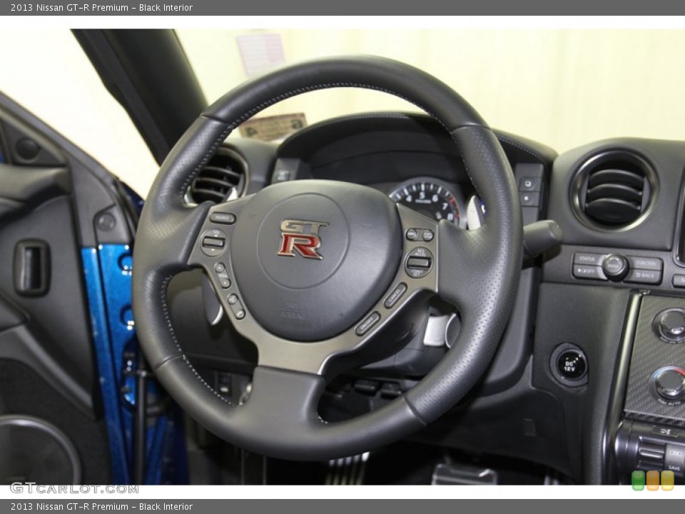 Black Interior Steering Wheel for the 2013 Nissan GT-R Premium #79141329