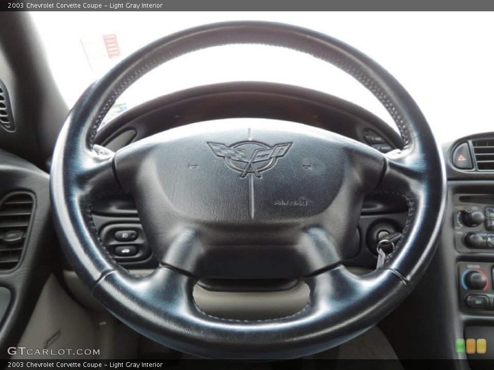 Light Gray Interior Steering Wheel for the 2003 Chevrolet Corvette Coupe #79141827