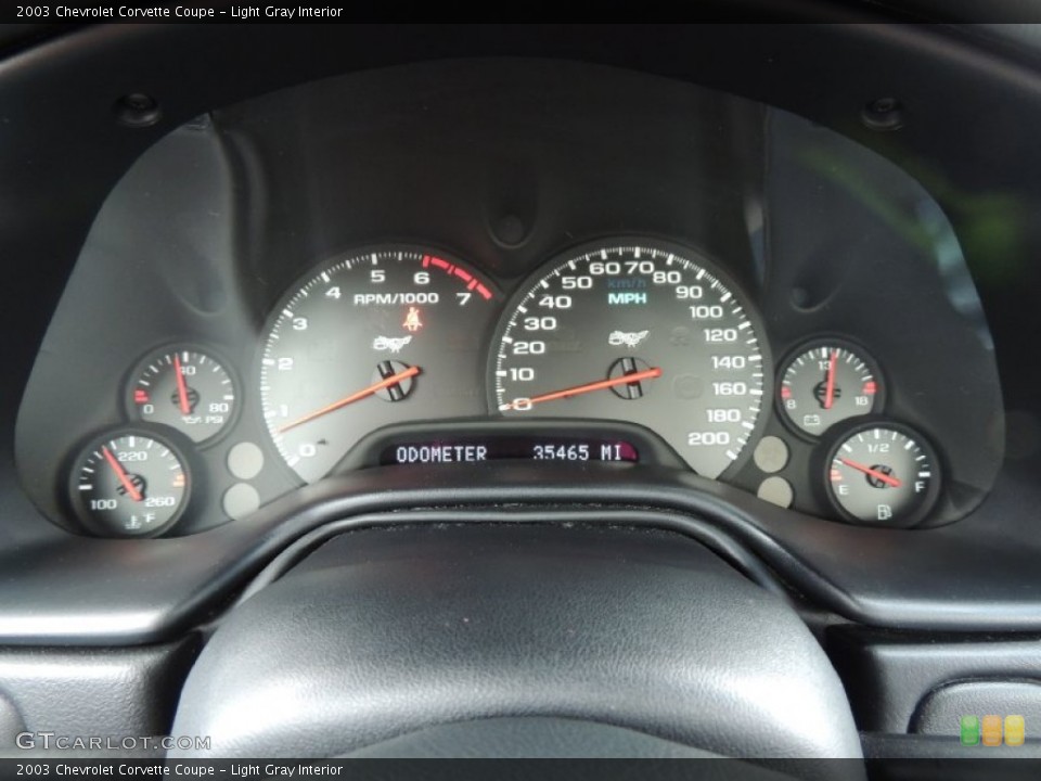 Light Gray Interior Gauges for the 2003 Chevrolet Corvette Coupe #79141837