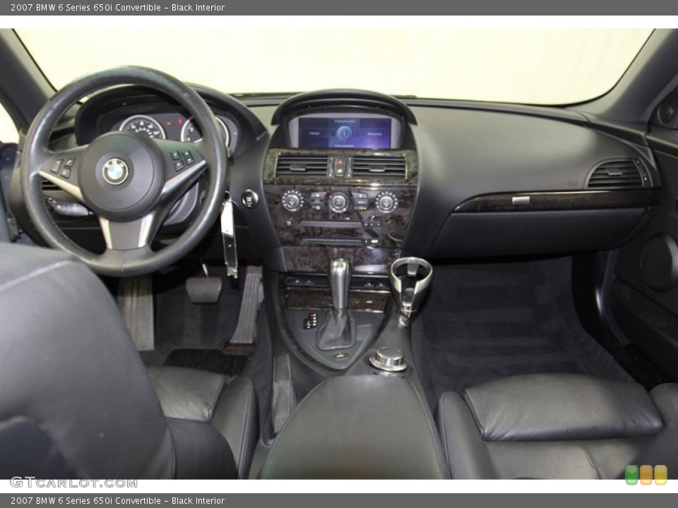 Black Interior Dashboard for the 2007 BMW 6 Series 650i Convertible #79144385