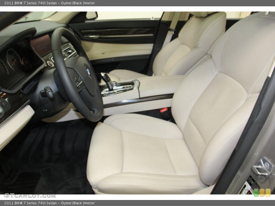 Oyster/Black Interior Photo for the 2011 BMW 7 Series 740i Sedan #79145958
