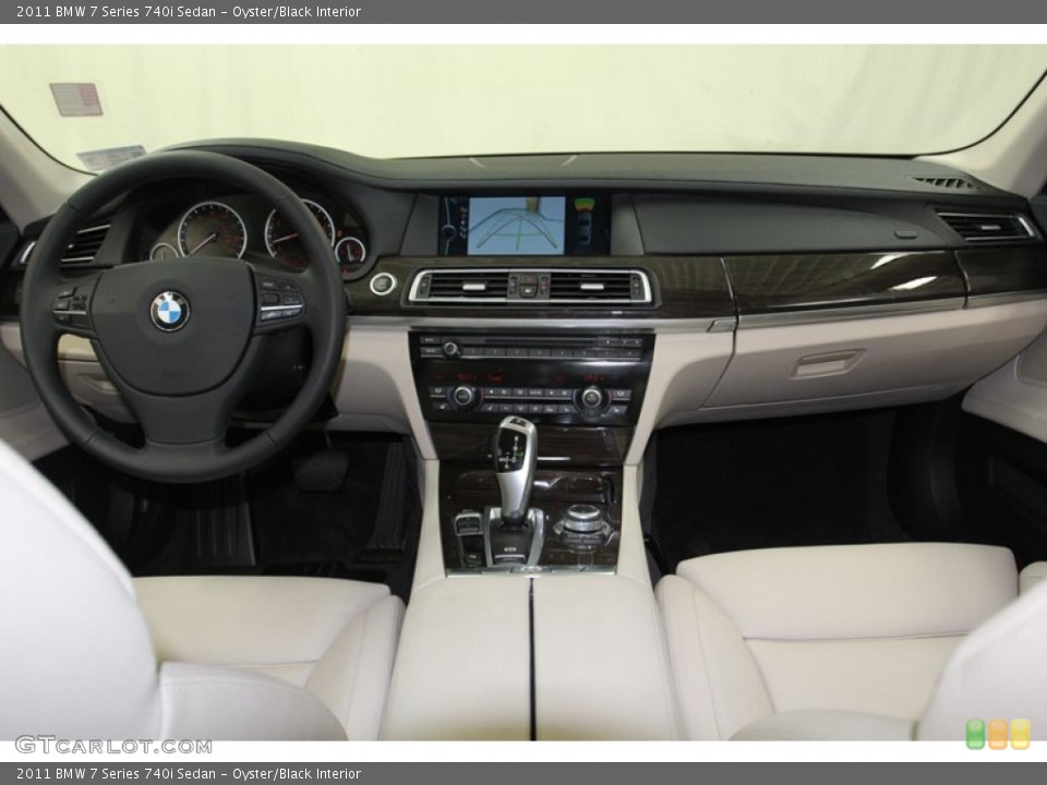 Oyster/Black Interior Dashboard for the 2011 BMW 7 Series 740i Sedan #79145967