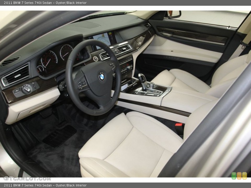 Oyster/Black Interior Prime Interior for the 2011 BMW 7 Series 740i Sedan #79146045
