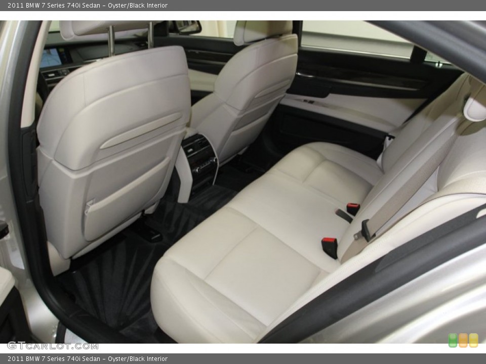 Oyster/Black Interior Rear Seat for the 2011 BMW 7 Series 740i Sedan #79146216