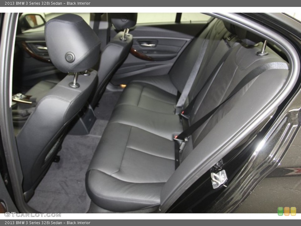 Black Interior Rear Seat for the 2013 BMW 3 Series 328i Sedan #79148913