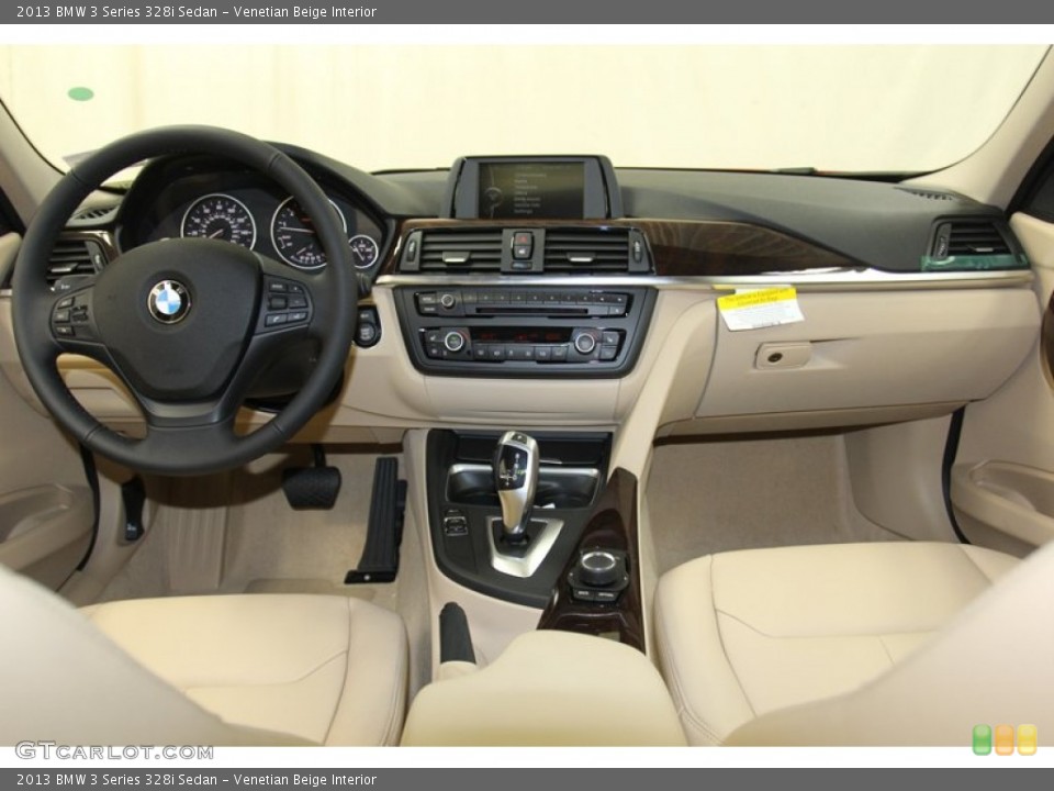 Venetian Beige Interior Dashboard for the 2013 BMW 3 Series 328i Sedan #79149617