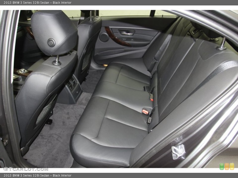 Black Interior Rear Seat for the 2013 BMW 3 Series 328i Sedan #79150234