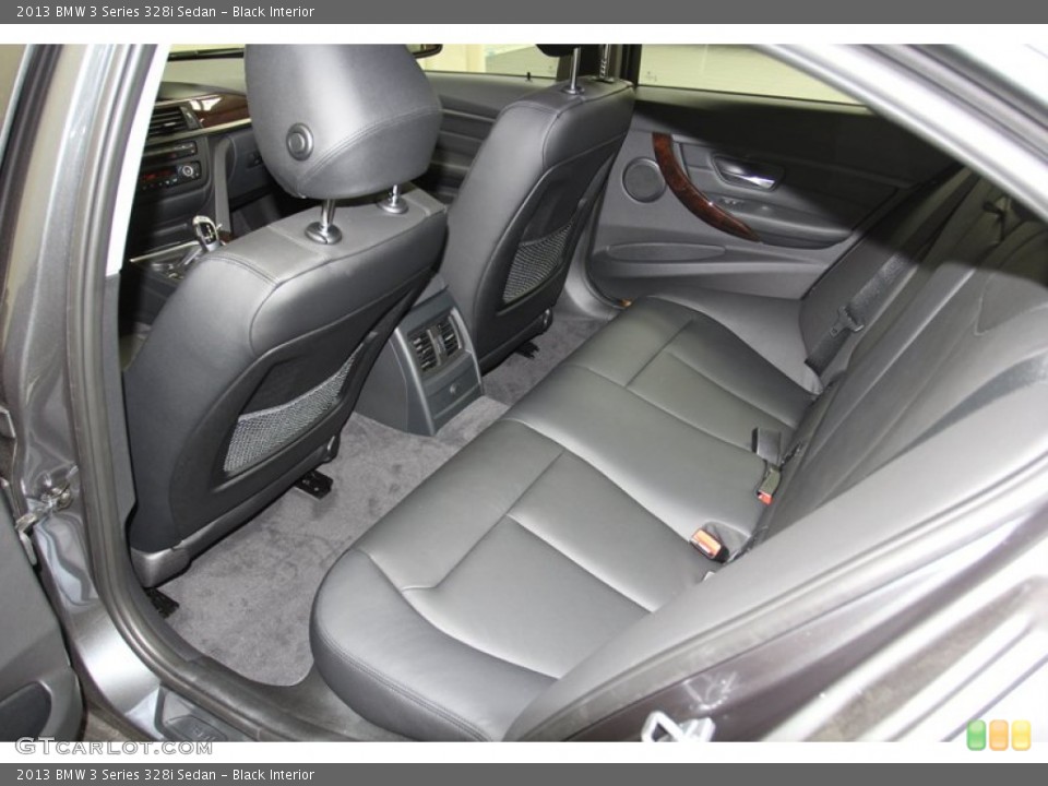 Black Interior Rear Seat for the 2013 BMW 3 Series 328i Sedan #79150288