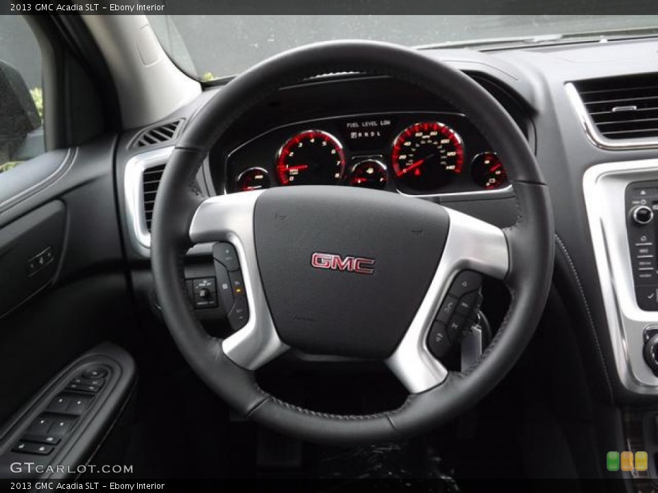 Ebony Interior Steering Wheel for the 2013 GMC Acadia SLT #79150621