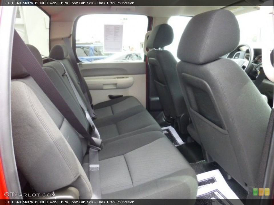 Dark Titanium Interior Rear Seat for the 2011 GMC Sierra 3500HD Work Truck Crew Cab 4x4 #79151458